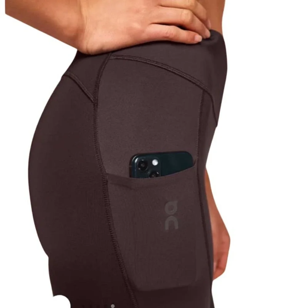 NWT! ON Perfomance‎ Tight 7/8 Women's Running Sport BROWN Run Pants X-LARGE